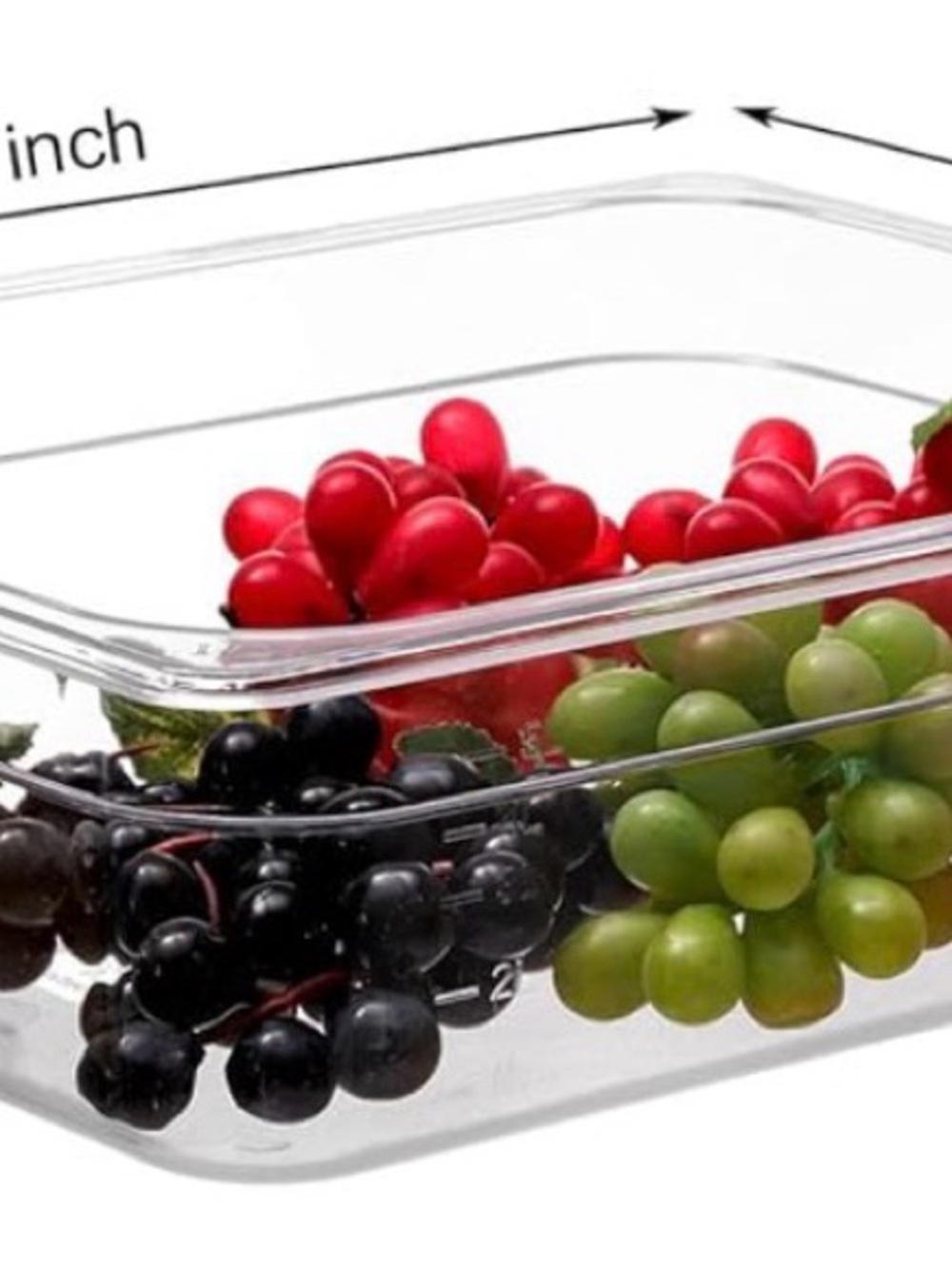 1 Clear Plastic Pantry Organizer Restaurant Food Prep Container Bins Commercial